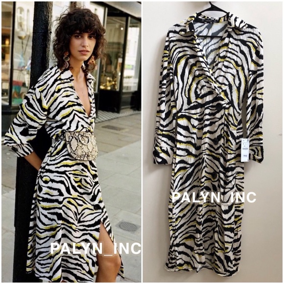 zebra midi dress